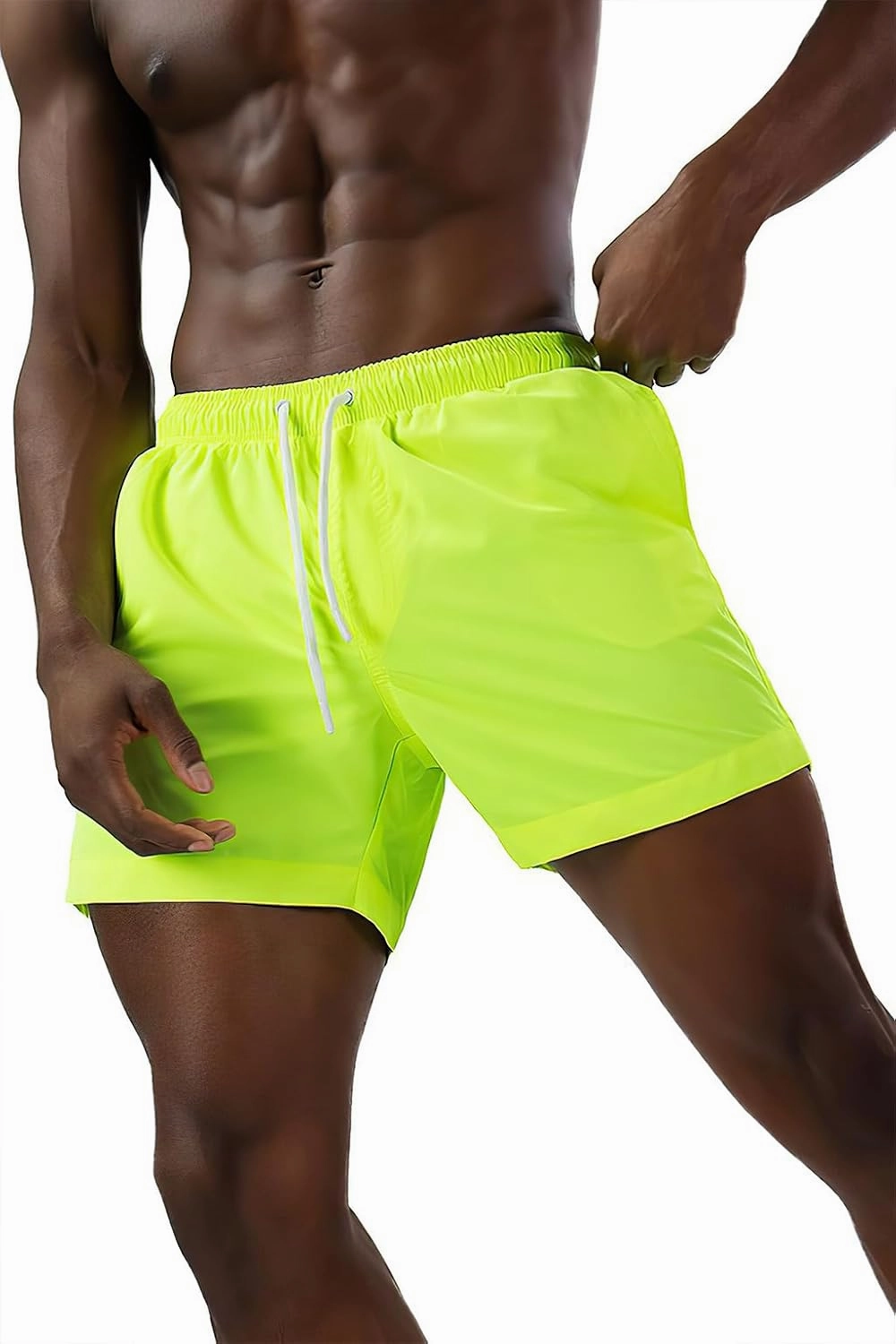 Mens Swim Trunks 5" with Mesh Lining Quick Dry Beach Shorts for Swimming Men Bathing Suit
