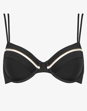 Metrics Underwired Bikini Top - Black White and Gold