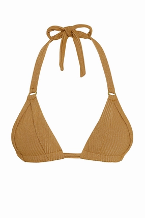 Morocco Top - Antique Gold Lurex Rib