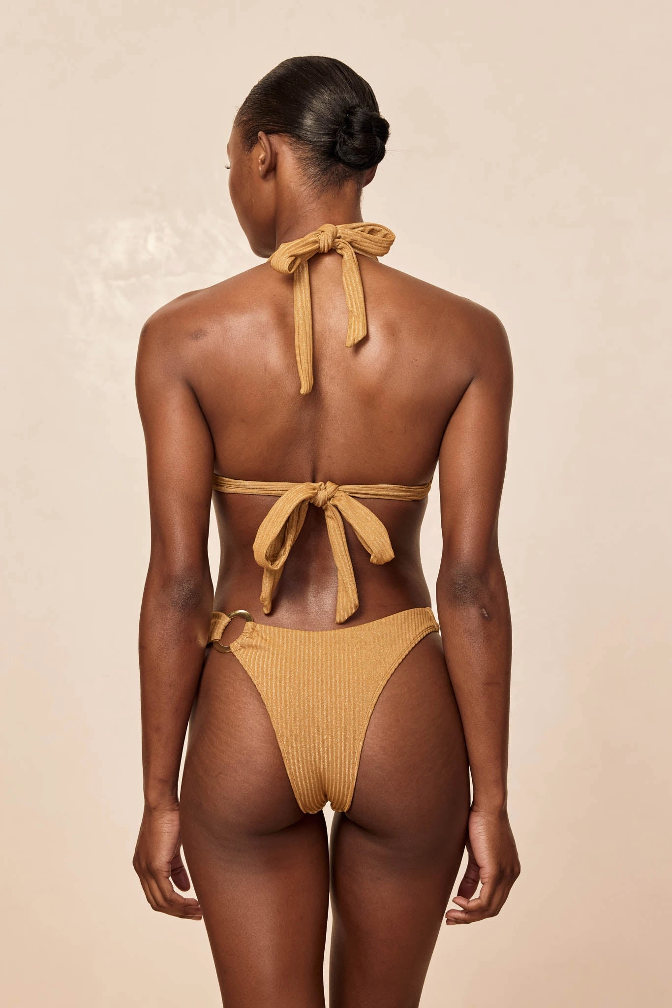 Morocco Top - Antique Gold Lurex Rib