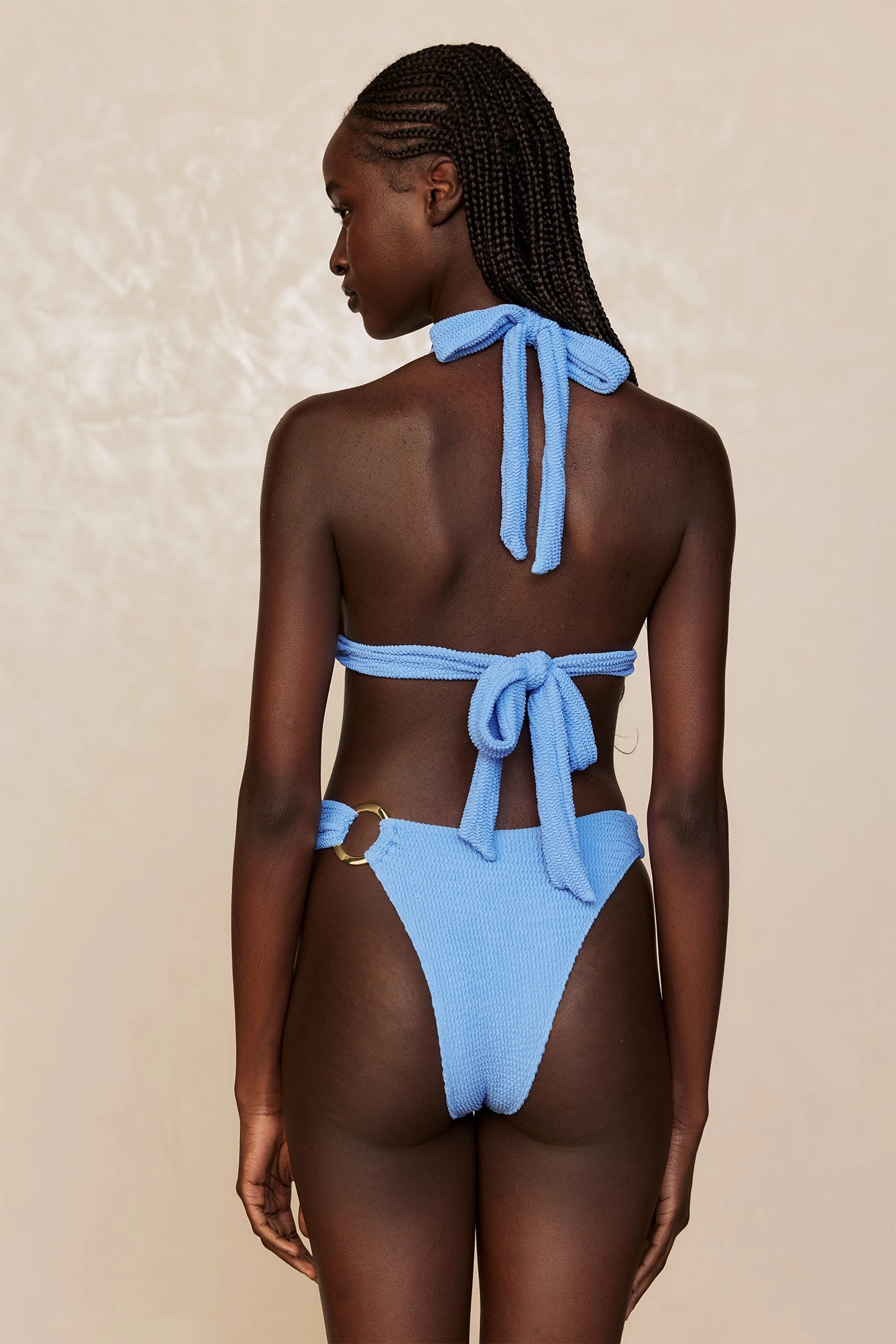 Morocco Top - Azure Crinkle