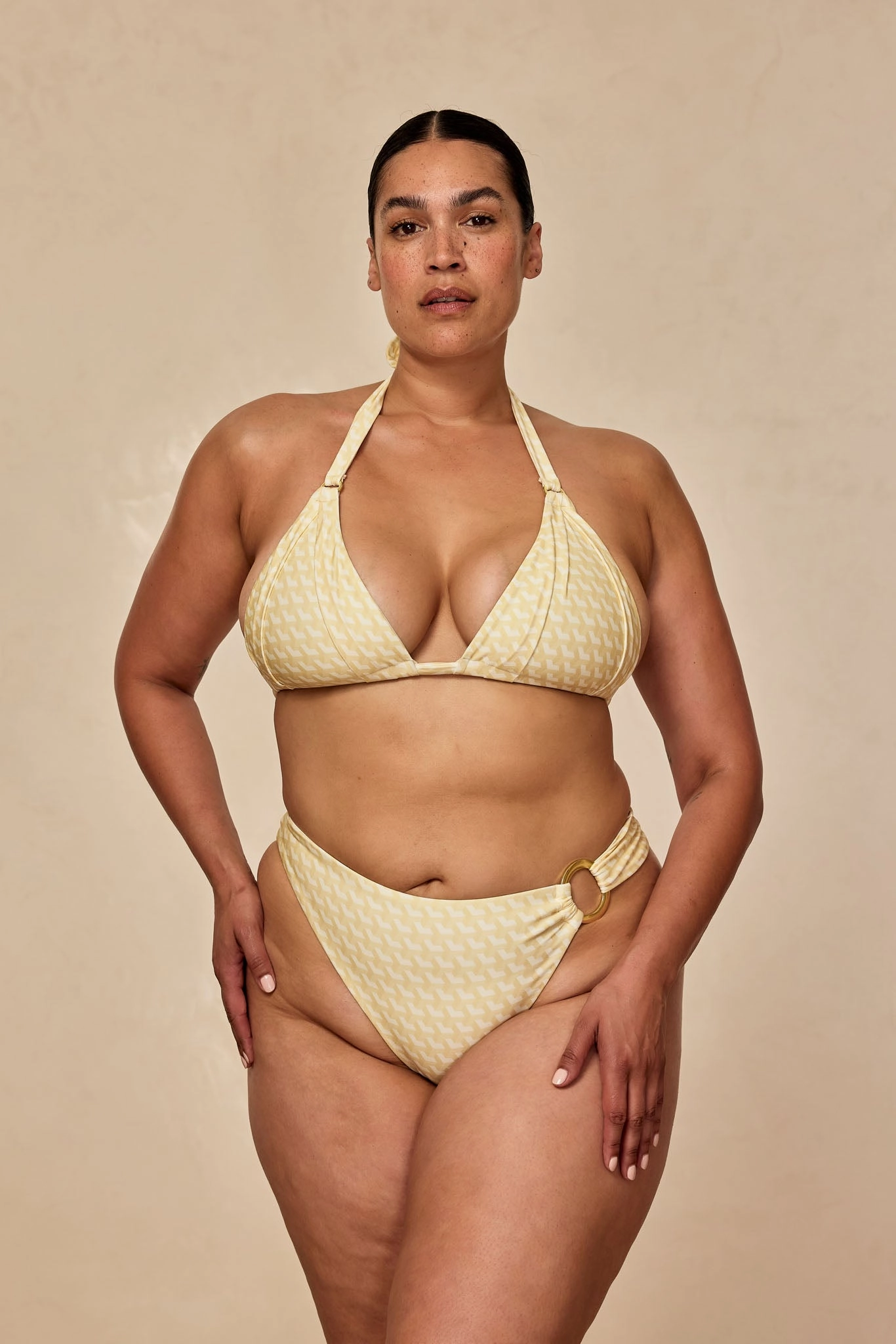 Morocco Top - Ivory Geo
