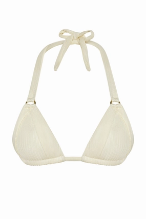 Morocco Top - Ivory Shiny Rib