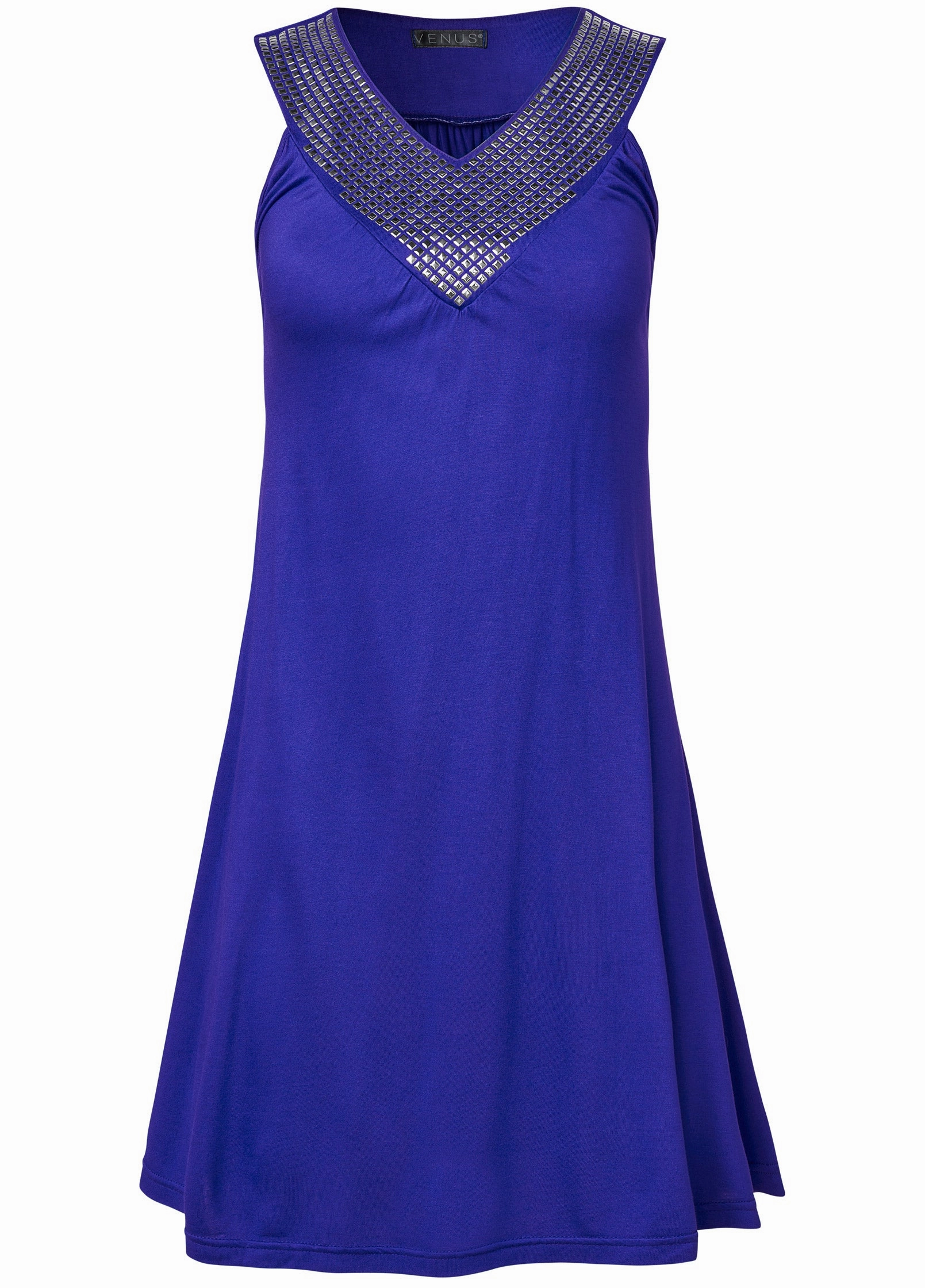Nailhead Collar Cover-Up - Blue