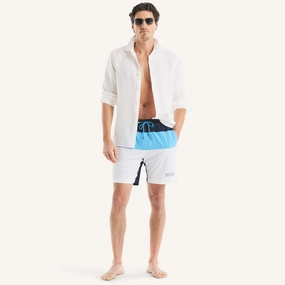 Nautica Mens 8" Colorblock Quick-Dry Swim