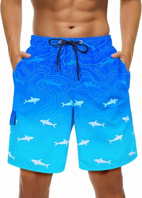 OlyPegic Mens Swim Trunks 9 Inch Quick Dry Board Shorts Mens Bathing Suit Beach Swimwear Mesh Lining with Zipper Pock