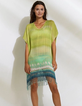 Ombre Flow Kaftan - Aqua Shades