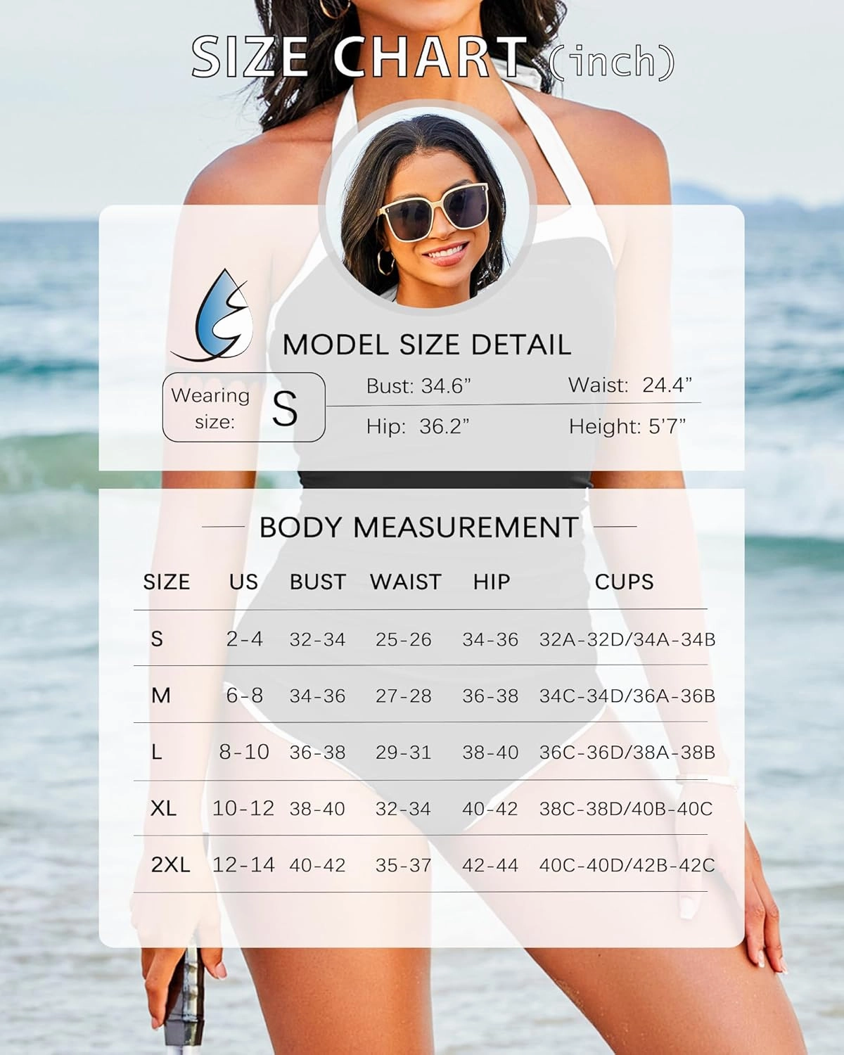 One Piece Swimsuit for Curvy Women - Tummy Control Bathing Suit Backless Color Block Halter Bandeau Modest Swimwear