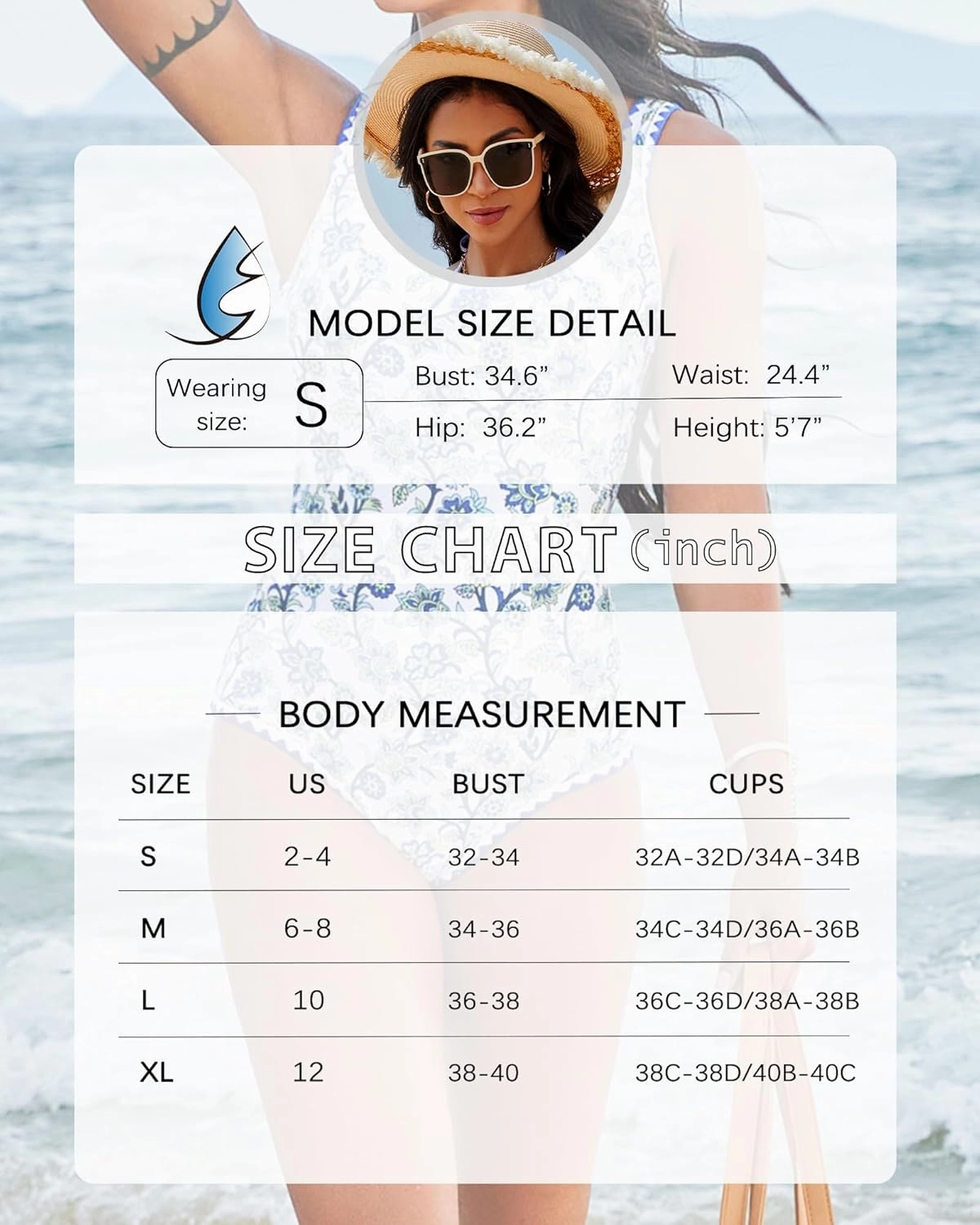 One Piece Swimsuit for Women Tummy Control Bathing Suit Full Coverage Modest Swim Suits Floral Teen Swimwear