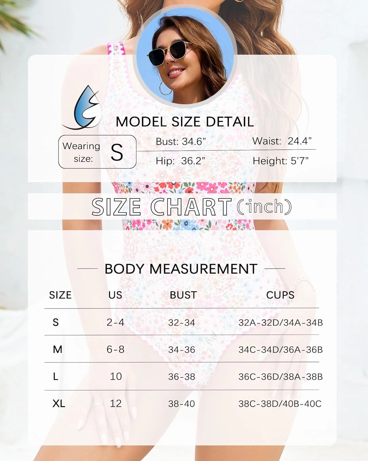 One Piece Swimsuit for Women Tummy Control Bathing Suit Full Coverage Modest Swim Suits Floral Teen Swimwear