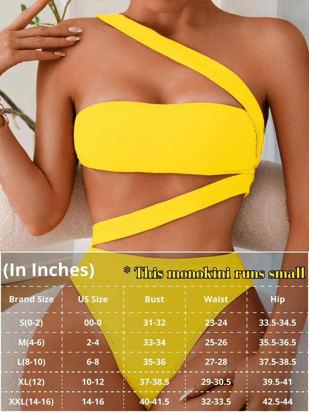 One Piece Swimsuit, Sexy Strappy Monokini, Size Runs Small