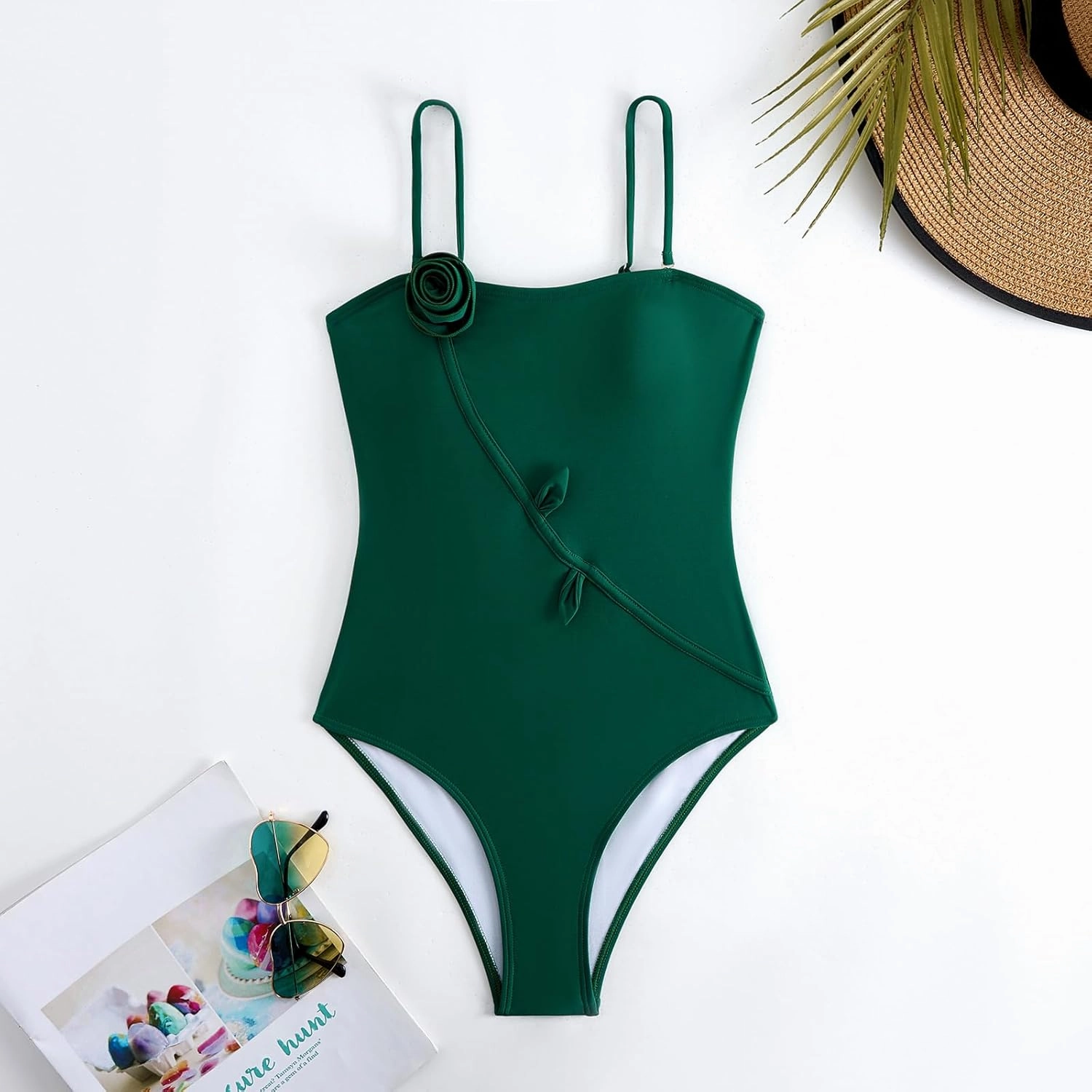 One Piece Swimsuit Women with Cover Up Set Retro Bathing Suit for Women Tummy Control Beach Wrap Skirt