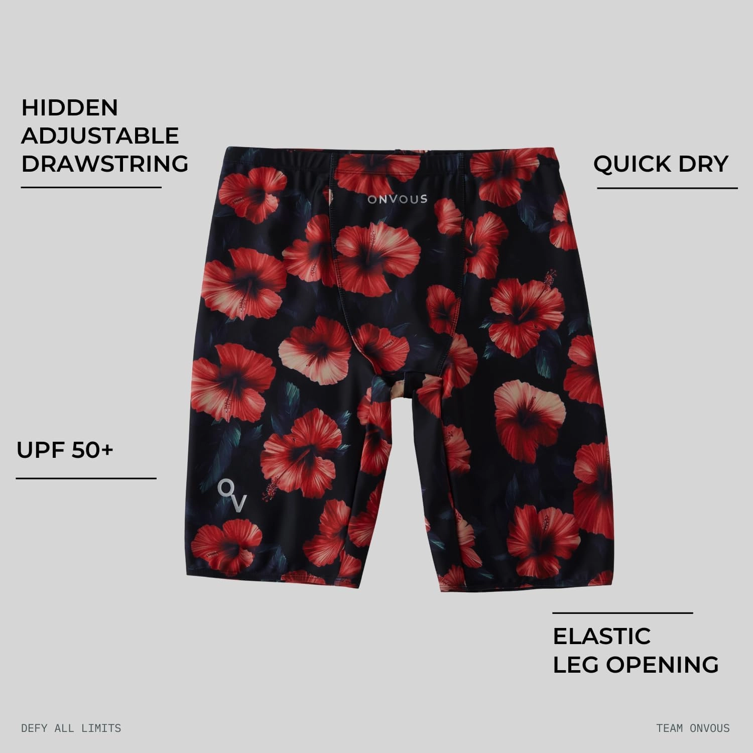 Onvous Swim Jammers for Men | Men's Athletic Swimwear Jammer | Mens Jammer for Swimming | Mens Swim Jammers Size 28-38