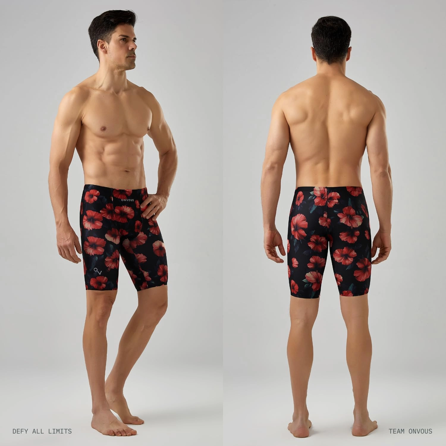Onvous Swim Jammers for Men | Men's Athletic Swimwear Jammer | Mens Jammer for Swimming | Mens Swim Jammers Size 28-38