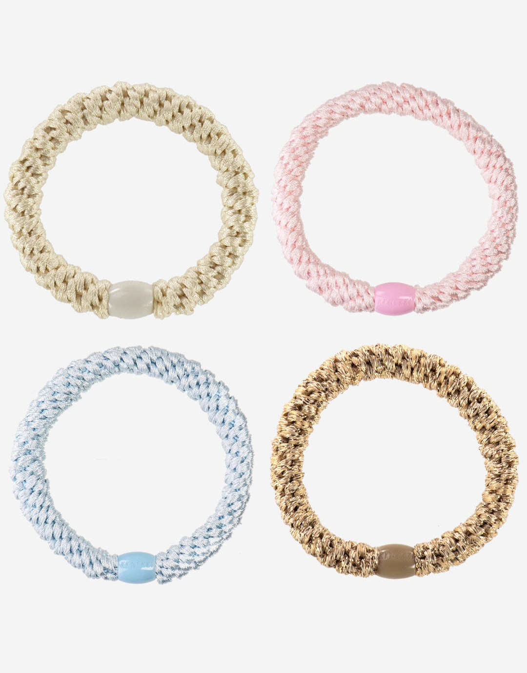 Original Hair Tie Bundle - Baby Blue, Cream, Pink and Beige