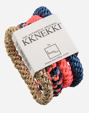 Original Hair Tie Bundle - Blue, Gold and Bright Coral