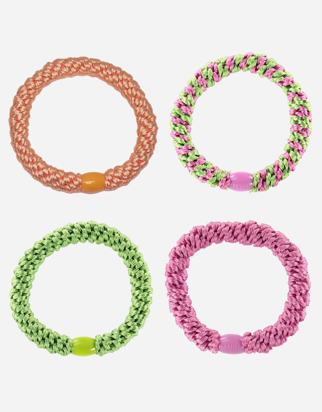 Original Hair Tie Bundle - Pastel Orange, Pink and Green