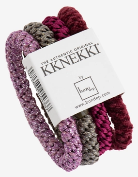 Original Hair Tie Bundle - Pink Glitter, Camo Glitter, Mulberry and Velvet Bordeaux