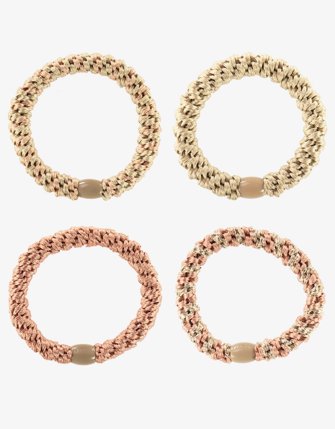 Original Hair Tie Bundle - Pinky Beige and Golds