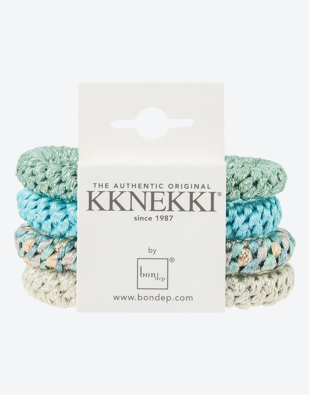 Original Hair Tie Bundle - Soft Mint and Turquoise Glitter