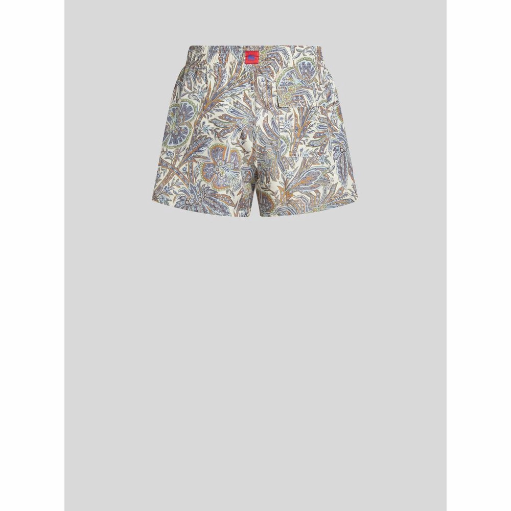 PAISLEY FOLIAGE DESIGN SWIM SHORTS