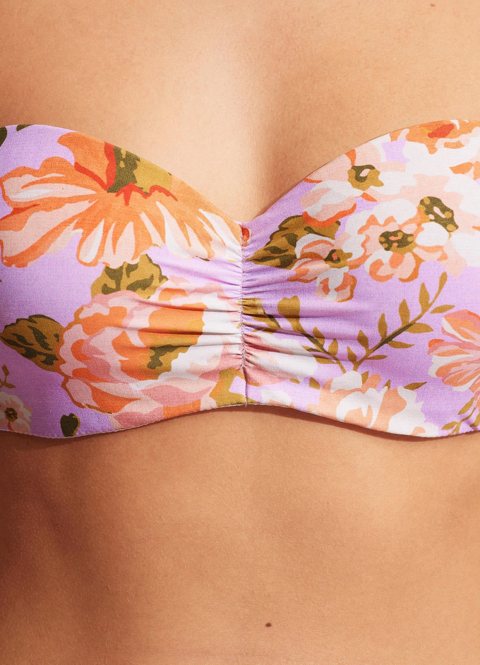 Paradise Garden Bustier Bandeau - Lilac