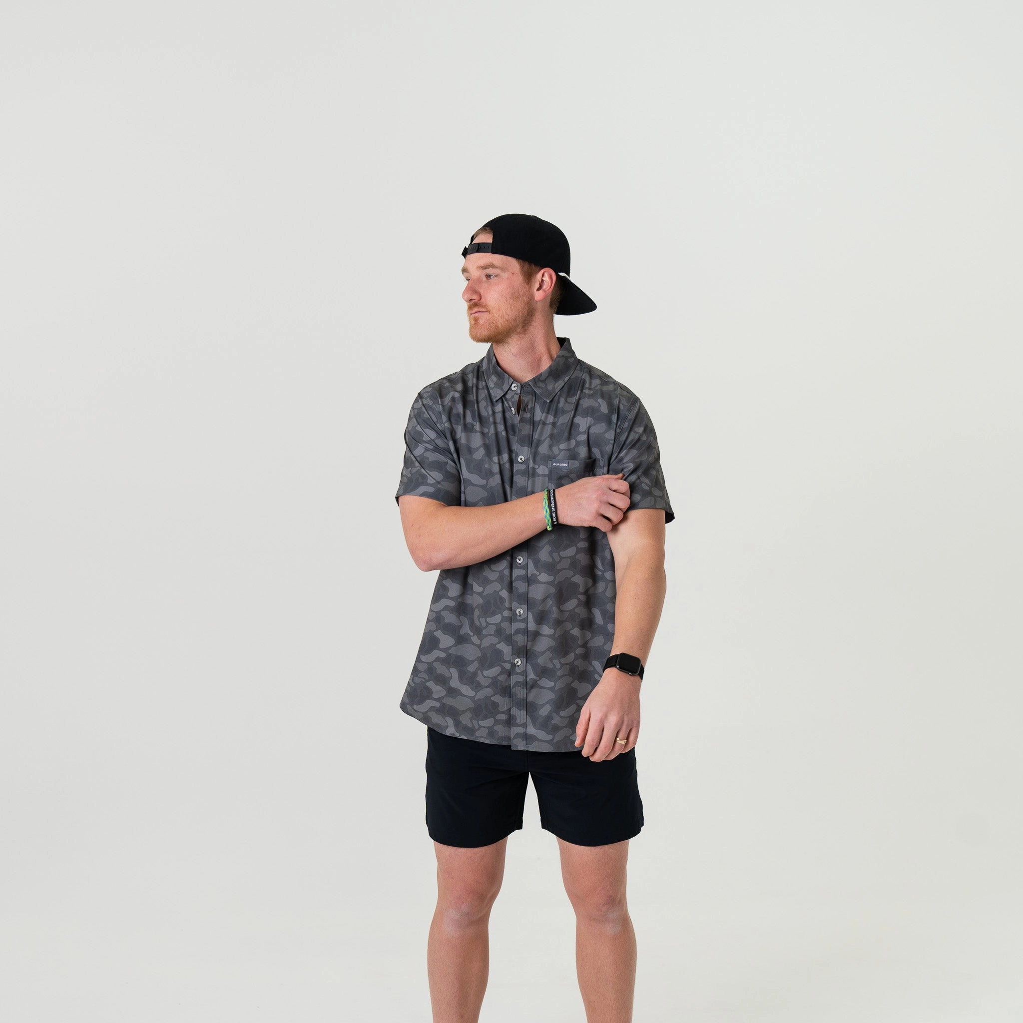 Performance Button Up - Stone Camo
