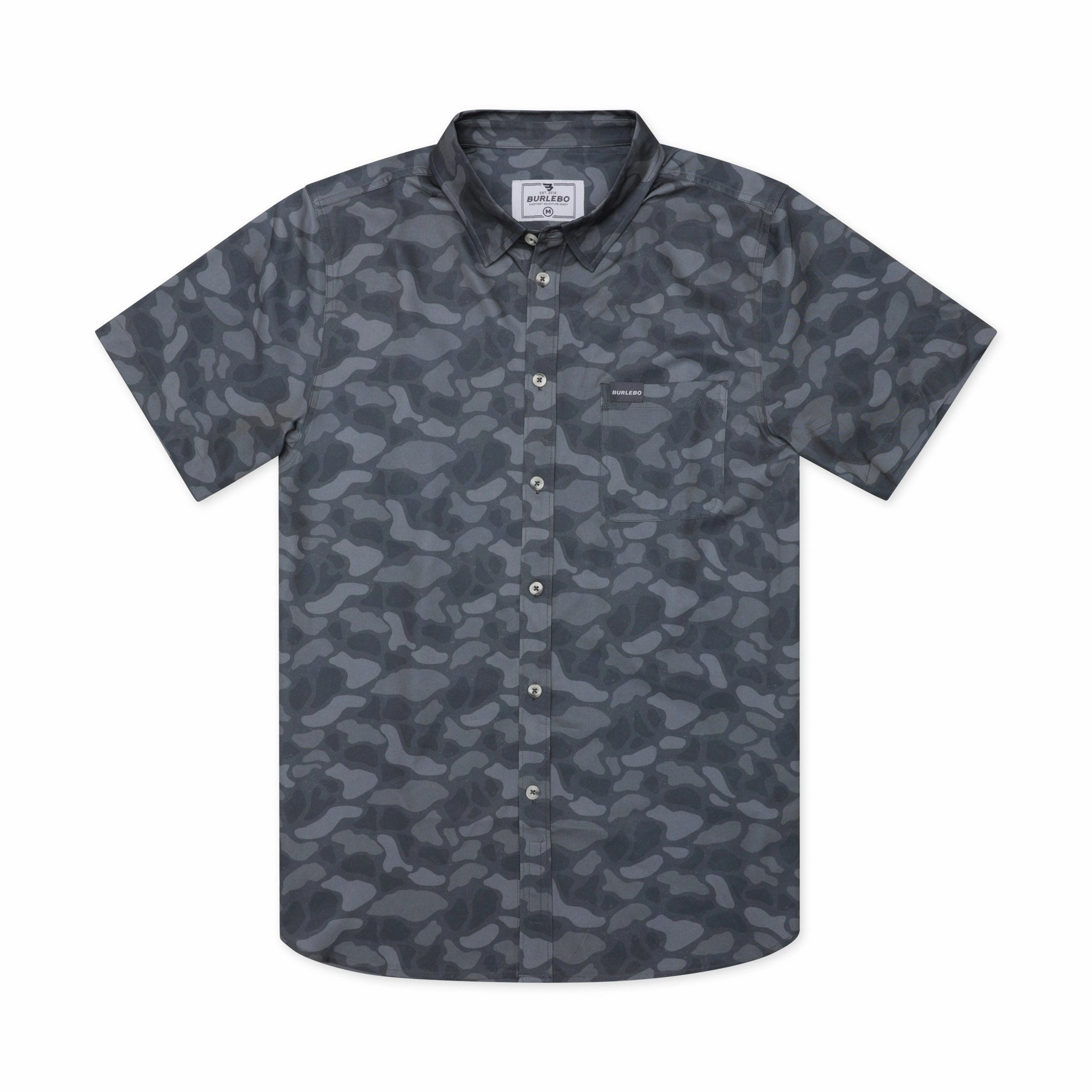 Performance Button Up - Stone Camo