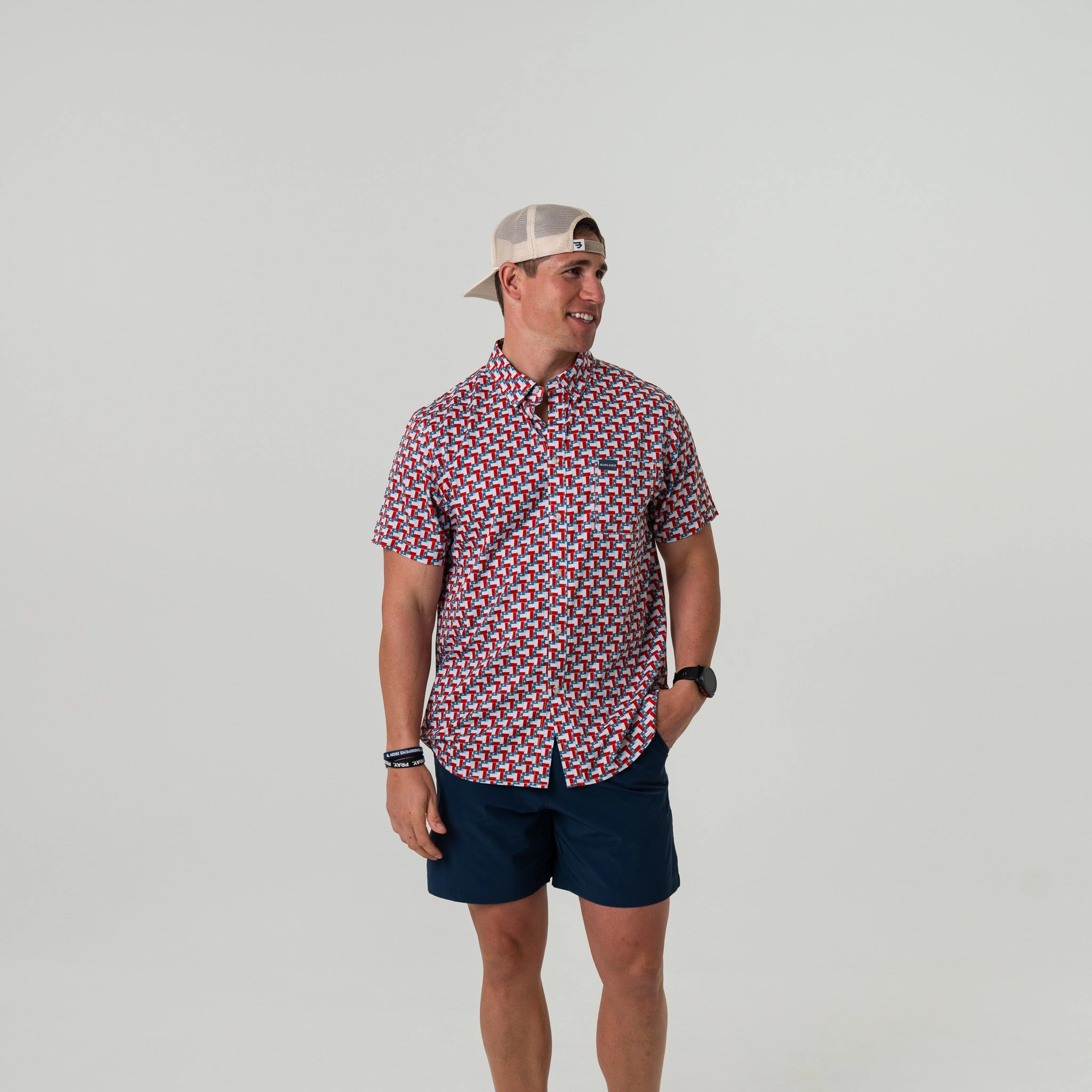 Performance Button Up - Texas Flag