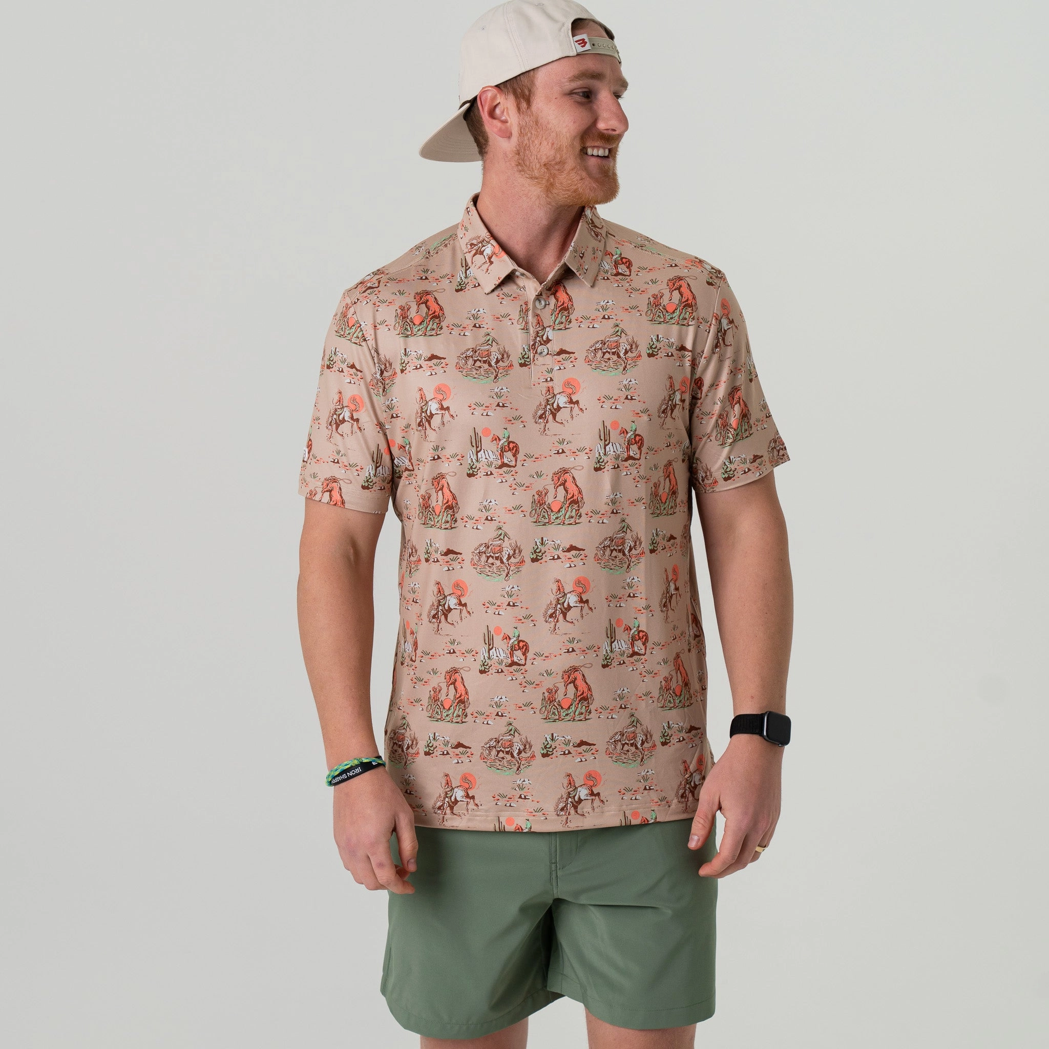 Performance Polo - Cowboy Up Khaki