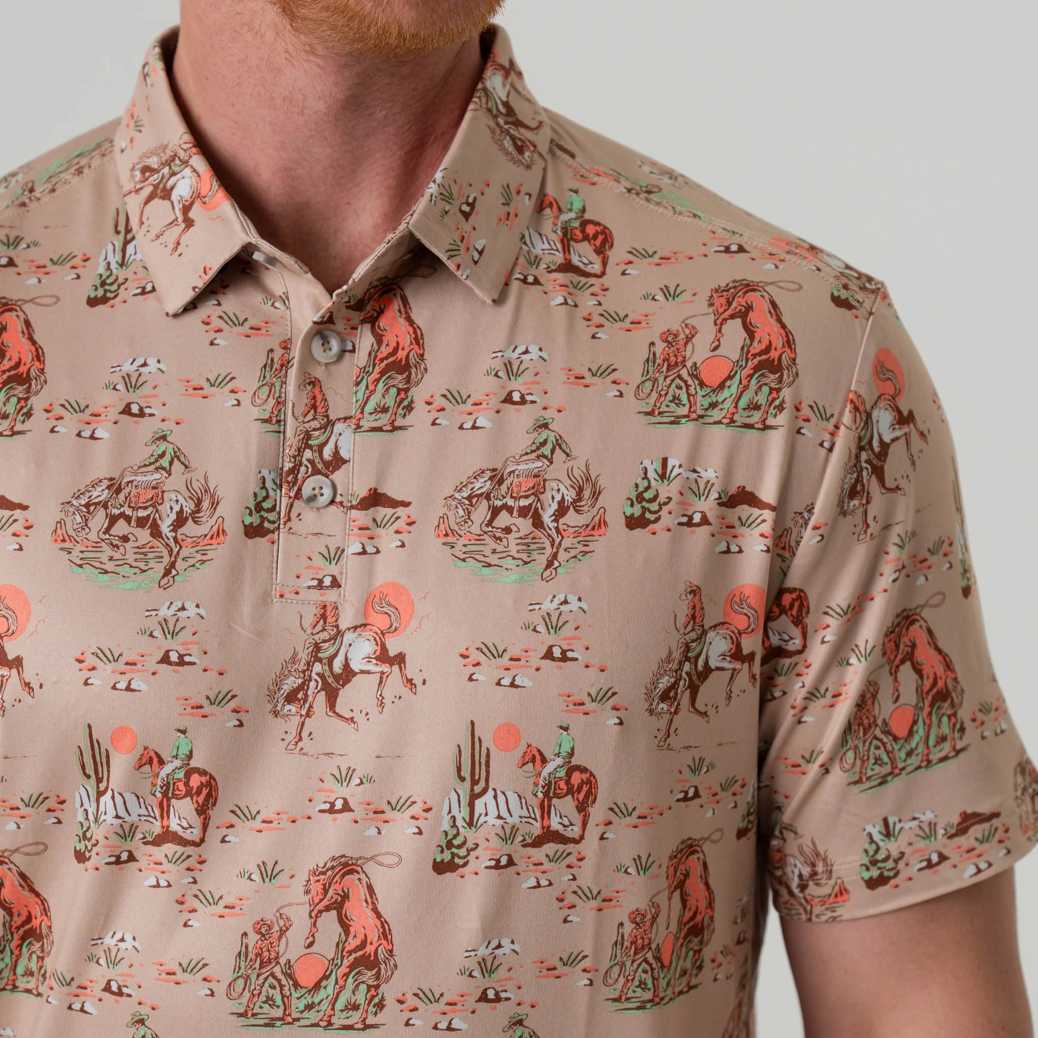 Performance Polo - Cowboy Up Khaki