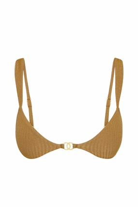 Petit Ermitage Top - Antique Gold Lurex Rib