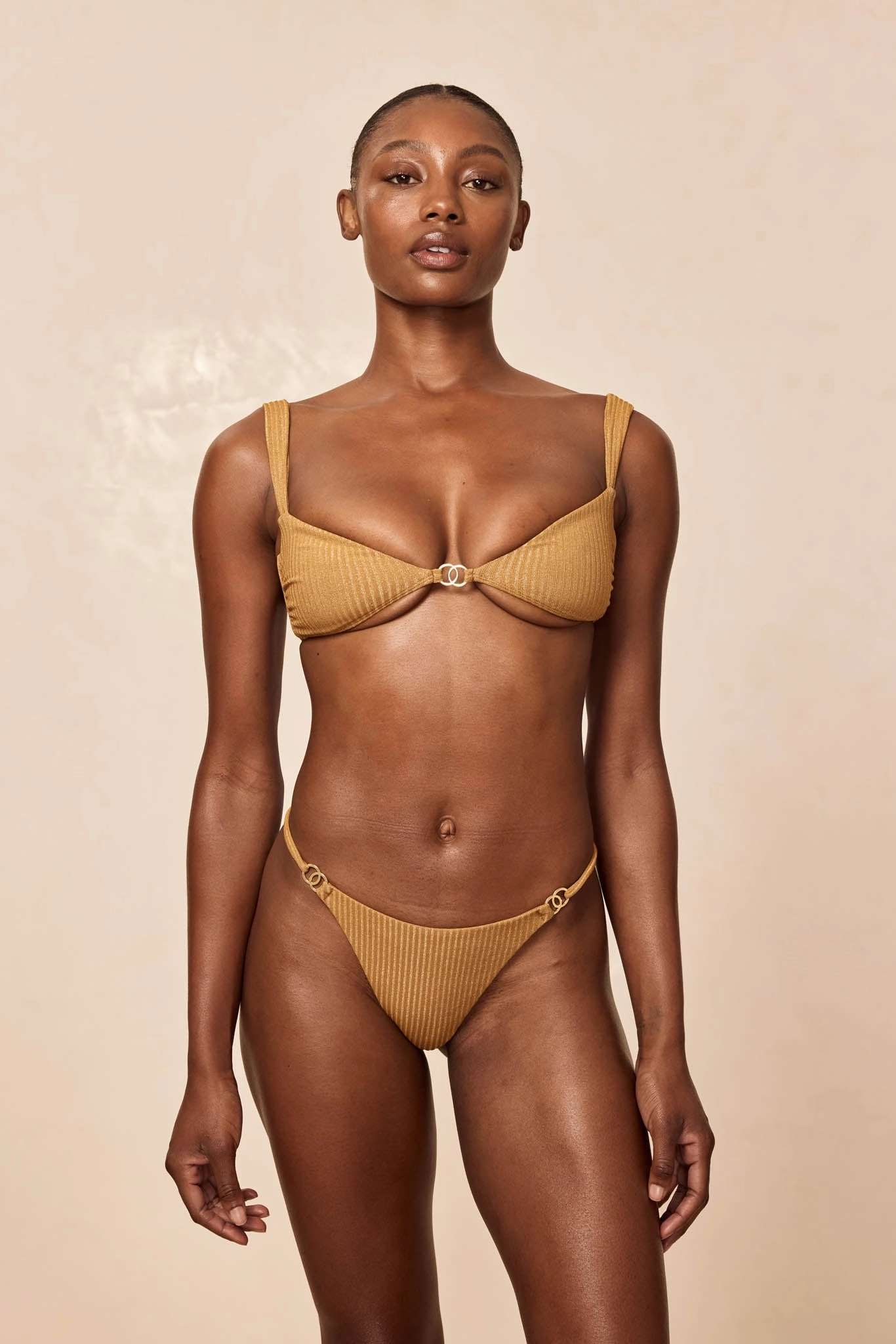 Petit Ermitage Top - Antique Gold Lurex Rib