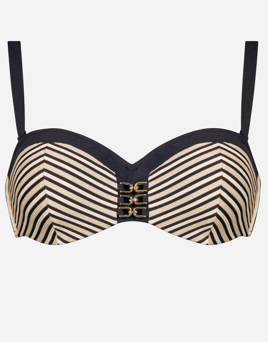 Pirates Moulded Bandeau Bikini Top - Stripe