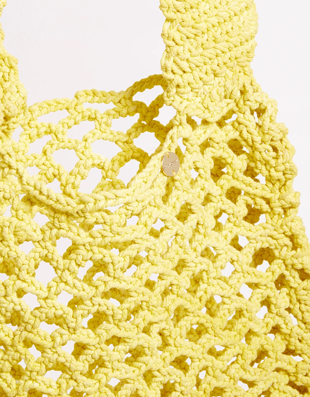 Plaited Rope Tote Bag - Celery