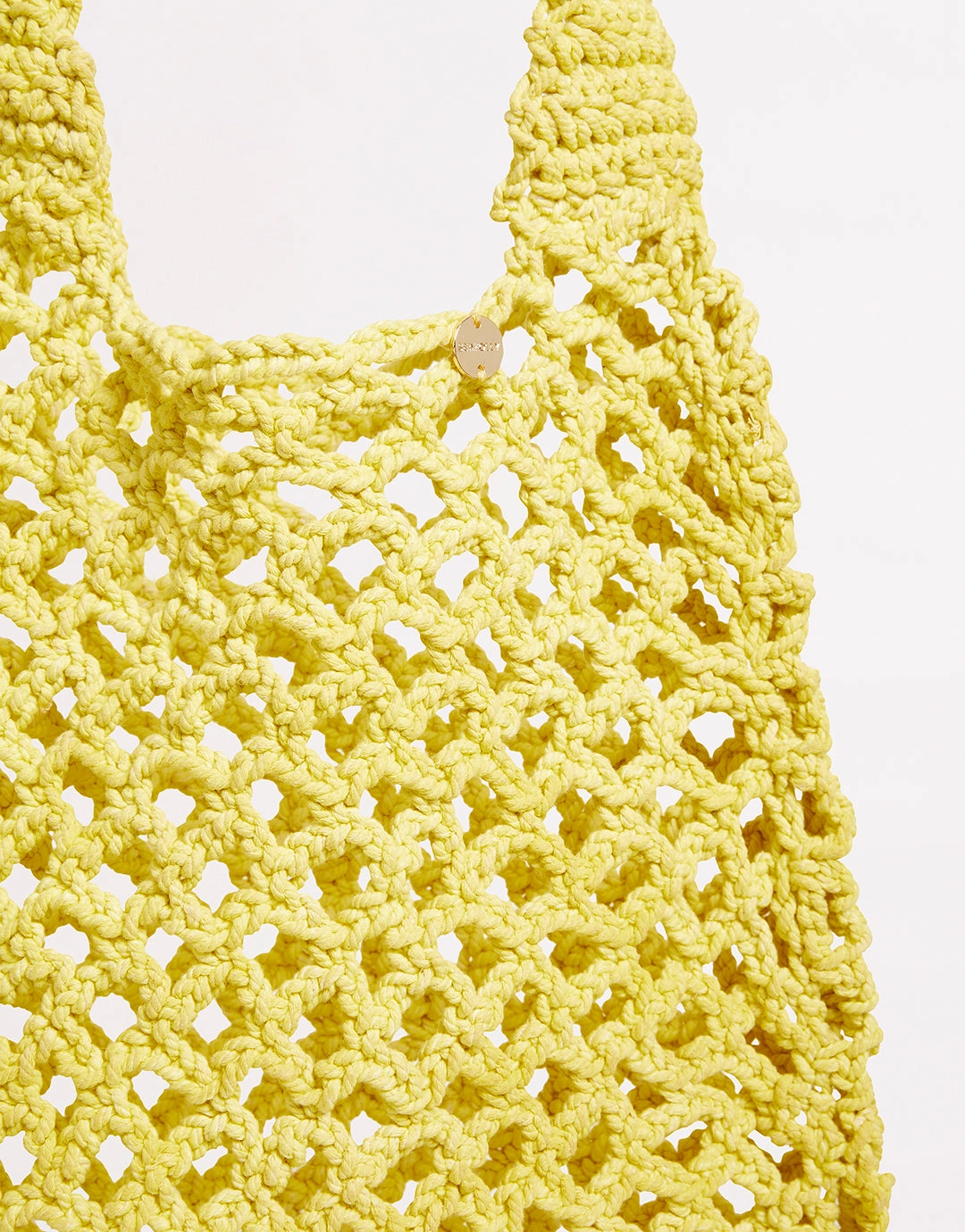 Plaited Rope Tote Bag - Celery