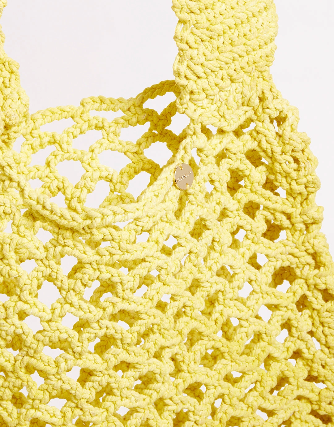 Plaited Rope Tote Bag - Celery