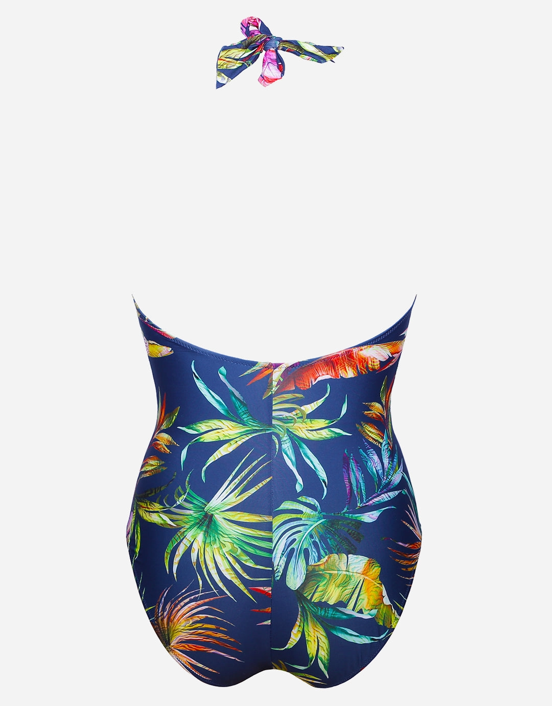 Plunge Halter Swimsuit - Indigo Rainbow