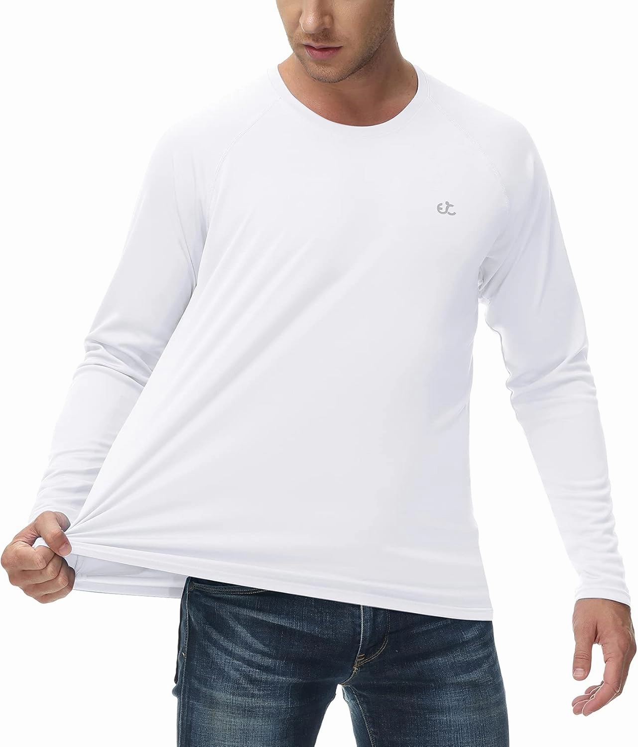 Rash Guard for Men Swim Shirt Quick Dry Fishing Shirts for Men UPF 50  Long Sleeve UV Sun Protection Beach Shirts
