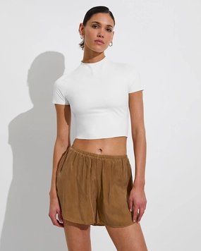 Rays Short Sleeve Top - Coconut