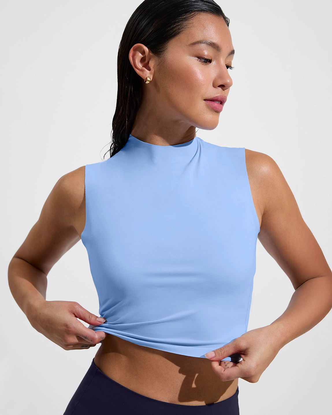 Rays Sleeveless Top - Blue Skies