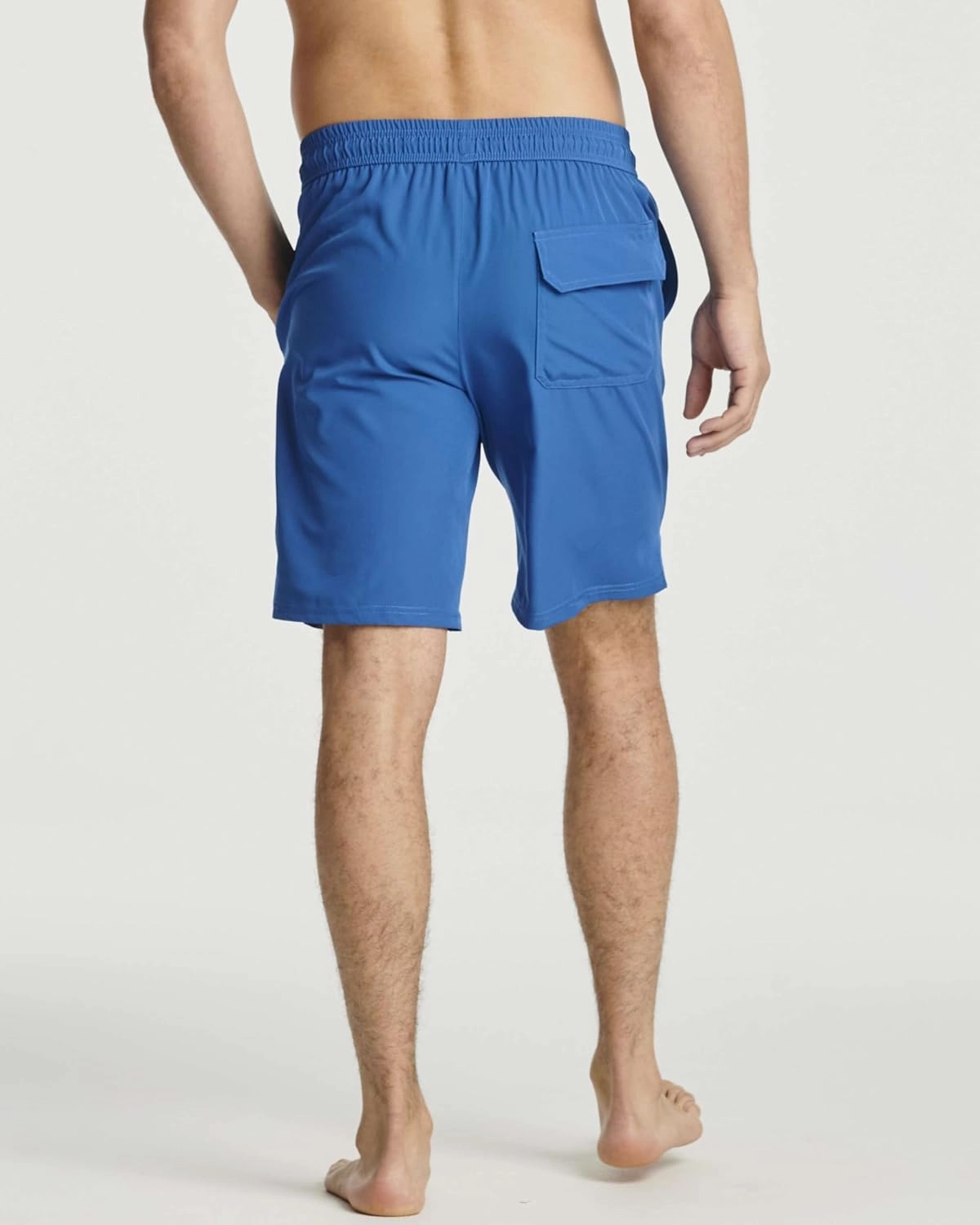 Real Essentials 3 Pack: Men's 9" Inch 2 in 1 Board Shorts with Compression Liner - Bathing Suit with Back Flap Pocket