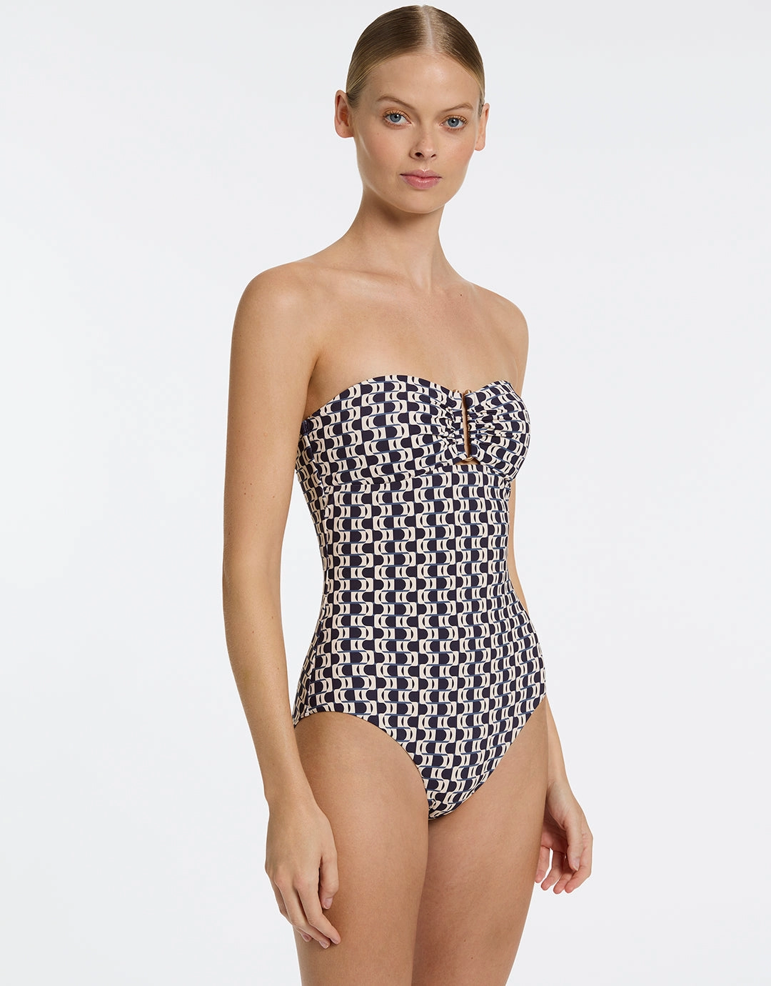 Rio Moulded Bandeau Swimsuit - Ink