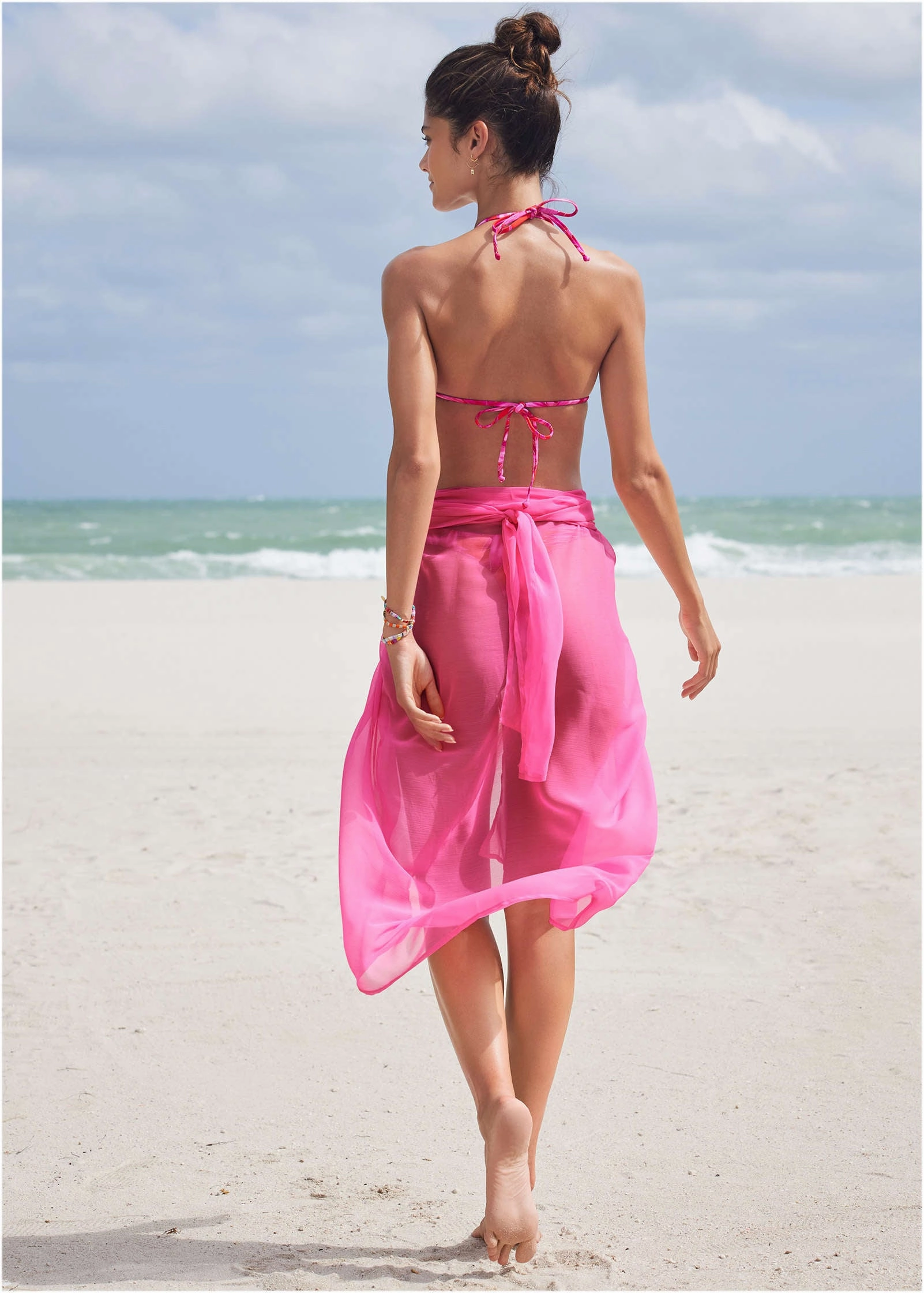 Sarong Cover-Up - Hot Pink