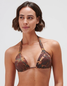 Savanna Halter Bikini Top - Warm Earth