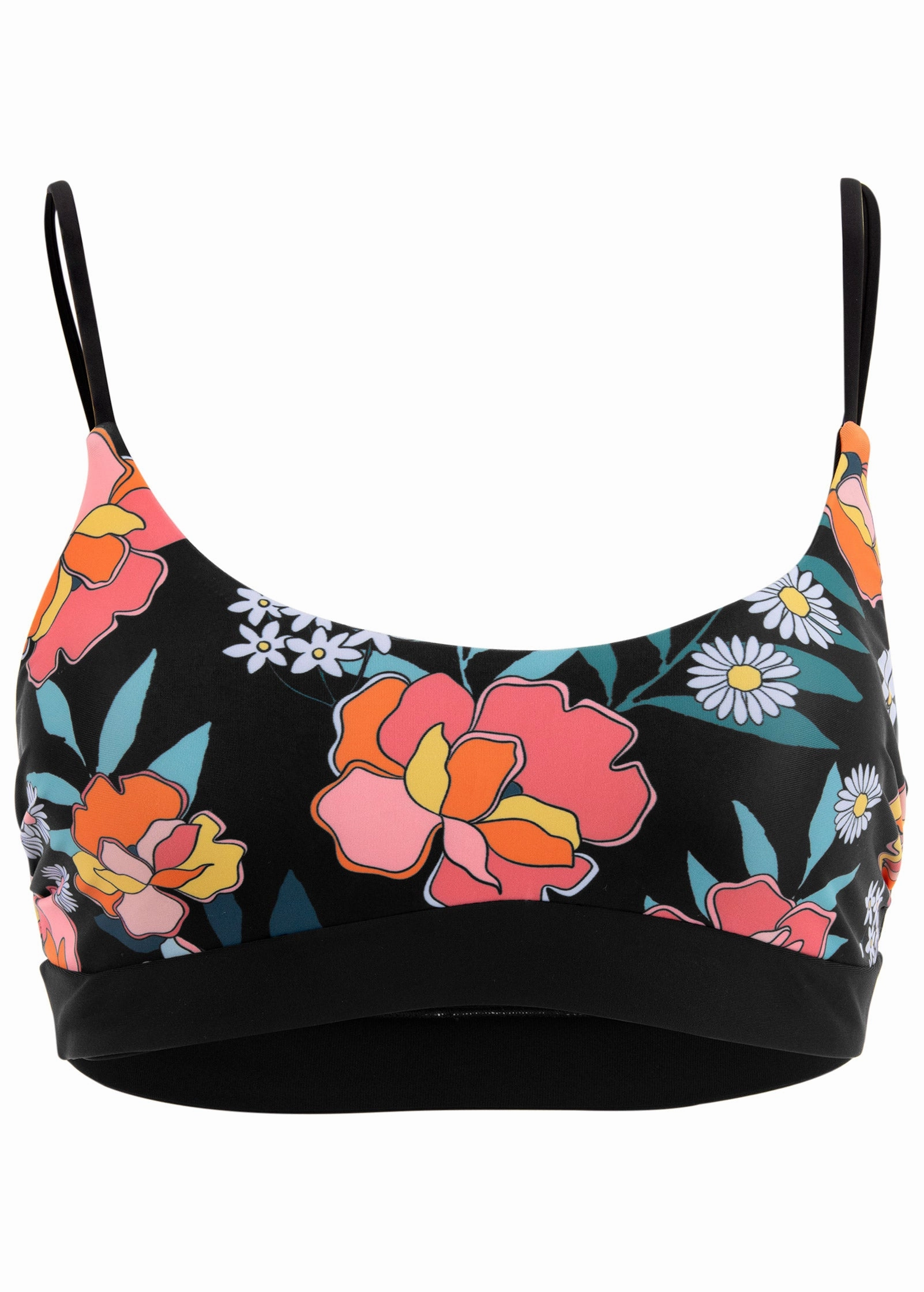 Scoop Neck Sport Top - Floral Delight