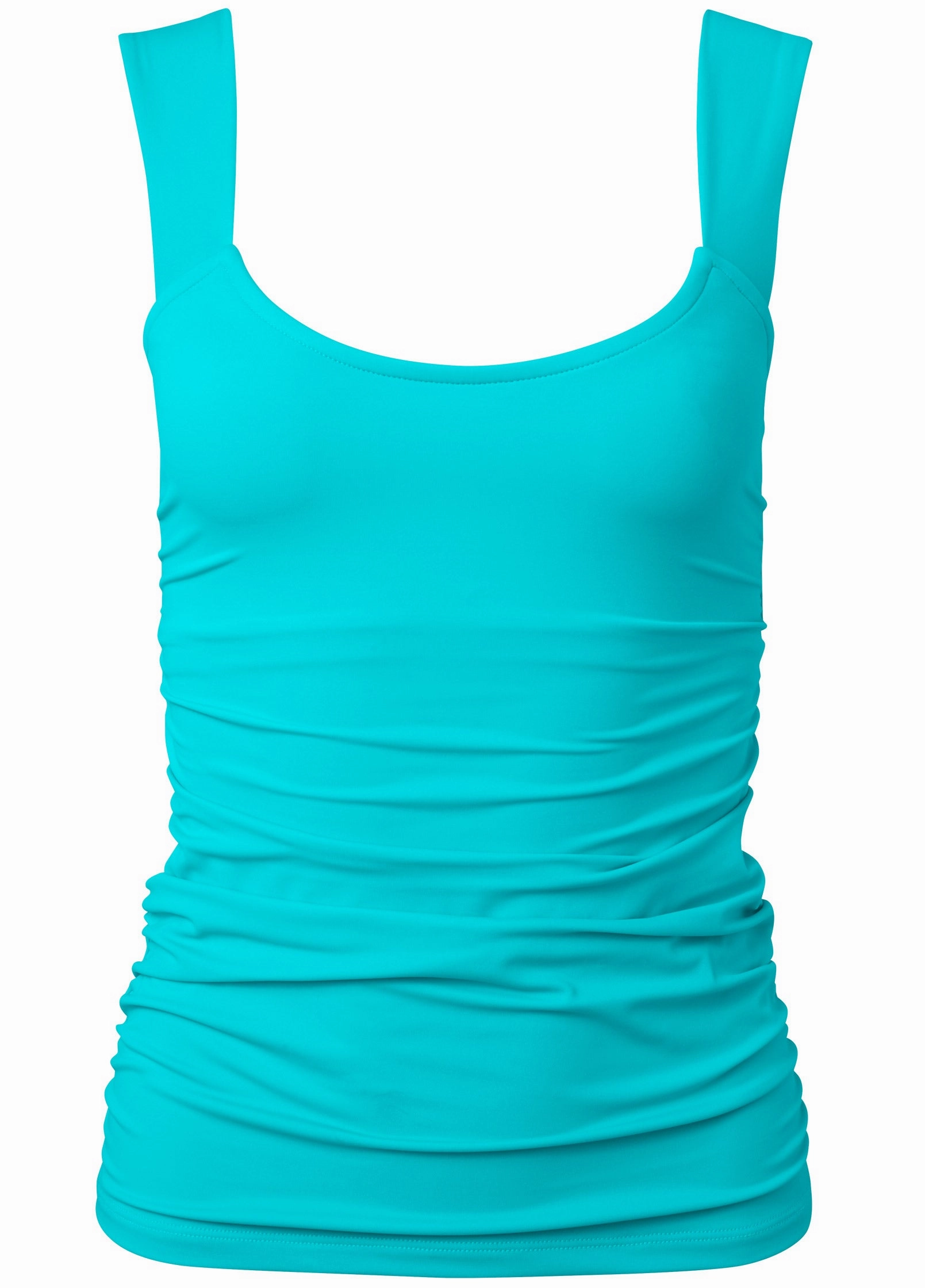 Scoop Neck Tankini Top - Aqua Reef