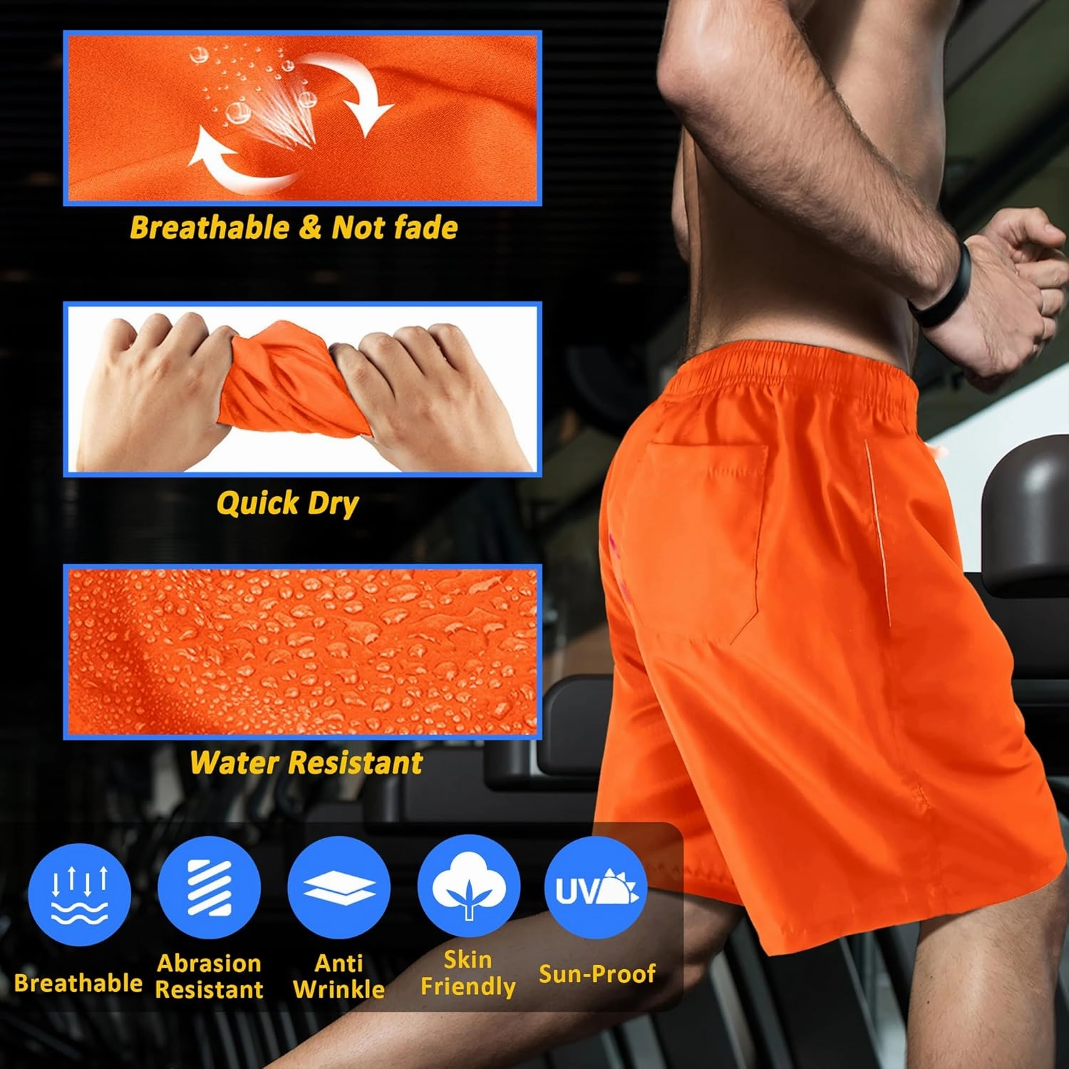 Scotamalone Mens Swim Trunks Swimming Shorts Swimwear Bathing Suits Quick Dry 7 Inch with Mesh Lining