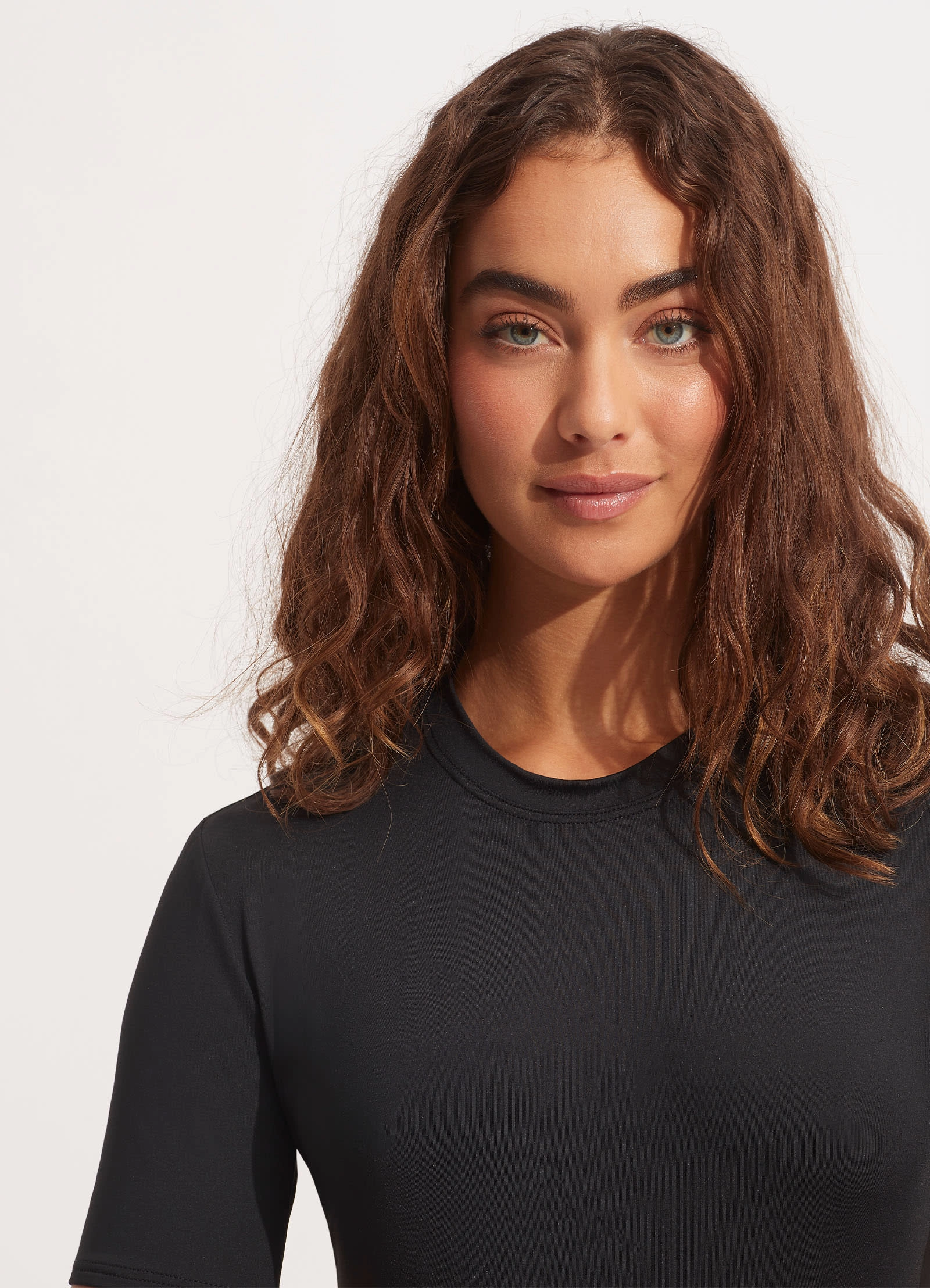 Seafolly Collective Short Sleeve Sunvest - Black