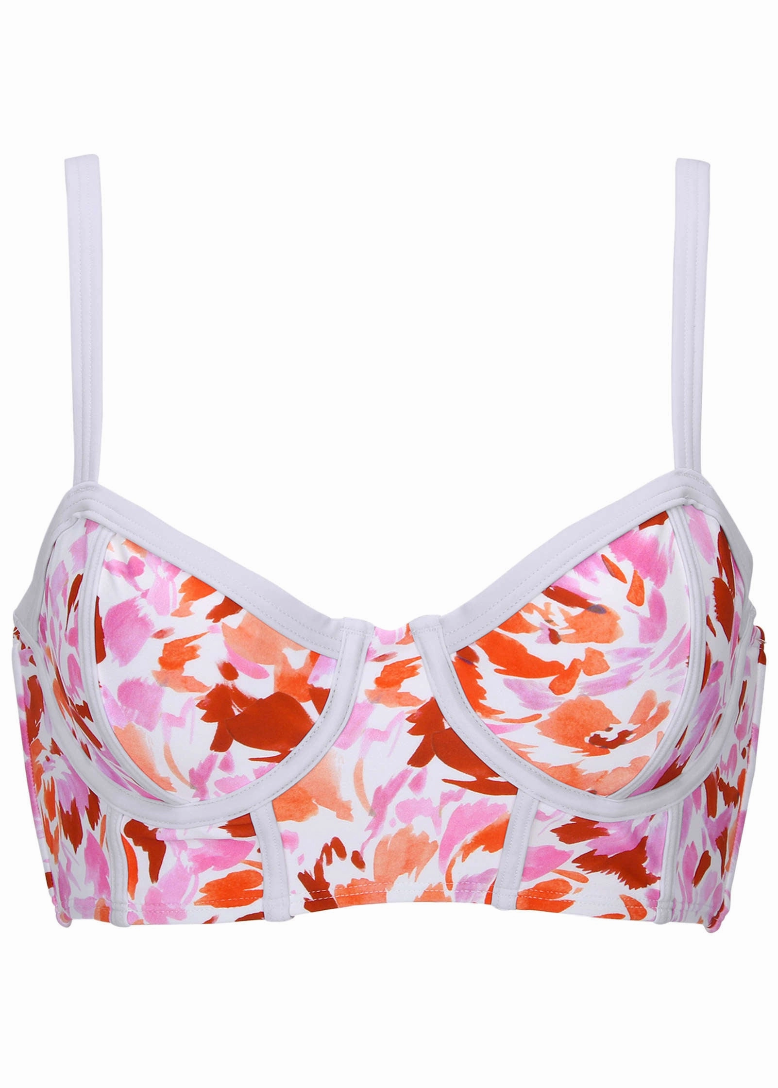 Seam Detail Underwire Top - Feathered Blooms